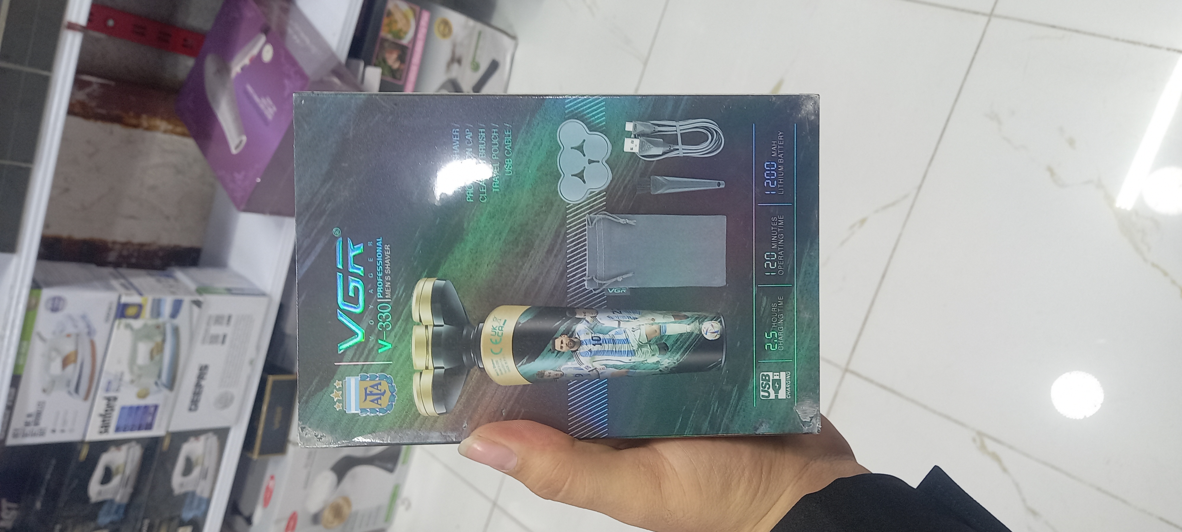 ریش تراش چرخشی 5 تیغه وی جی آر مدل V-330