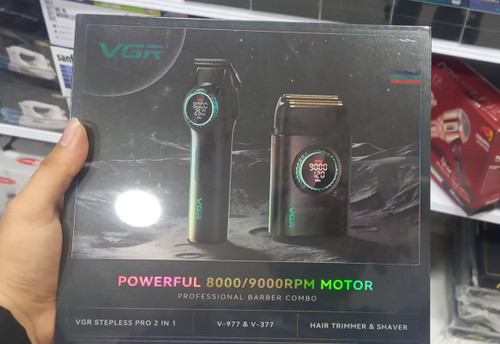 ست ماشین اصلاح موی سر و صورت وی جی آر مدل V-977 و V-377