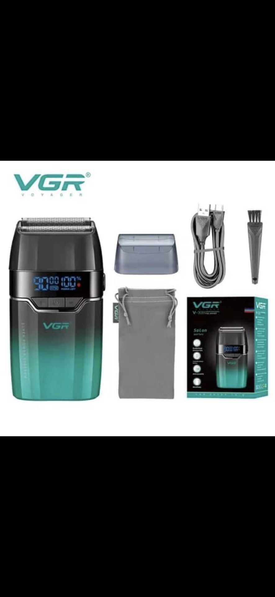 ماشین اصلاح وی جی آر مدل V-308 با تیغه تیتانیوم و برش خطی