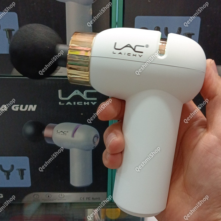 مینی ماساژور تفنگی شارژی LAC مدل L-855MG (همراه با 4 سری تخصصی)