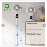 پنکه شارژی DP با پنل شارژ خورشیدی Duration Power مدل DP-7641