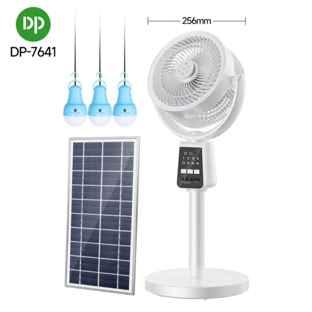 پنکه شارژی DP با پنل شارژ خورشیدی Duration Power مدل DP-7641